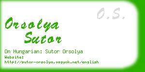 orsolya sutor business card